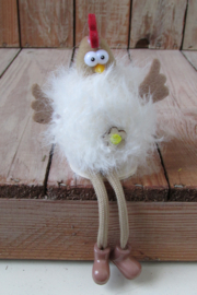 Kip met bungelbeentjes wit (S9)