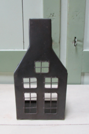 Huis van metaal 26 cm  bruin