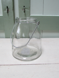 windlicht glas, helder 15 cm hoog