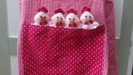 Keukenschort  kip rood