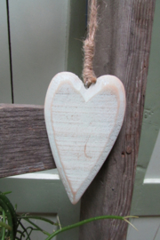 Hartje hout mint groen 10,5 x 5,5 cm (D285)