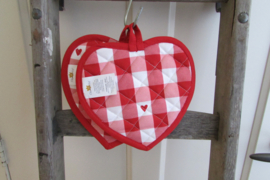 Pannenlappen hart rood van Clayre en Eef