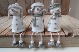 Horen zien en zwijgen sneeuwpop 3 stuks (BB41)