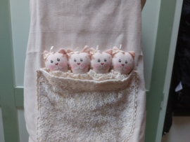 Keukenschort poesjes ecru