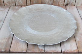 Onderbord 33 cm  "zilver"