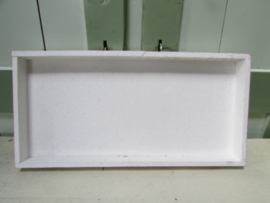 Houten bak/onderbord 38x18,5 cm wit