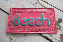 BEACH tekstbord 30x16 cm