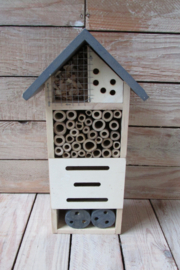 Insectenhuis 26,5x13,5 cm grijs/naturel (W26)