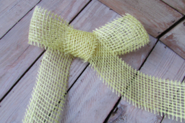 Strik jute band geel