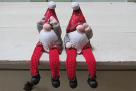 Kerstkabouter (2stuks) met bungelbeentjes