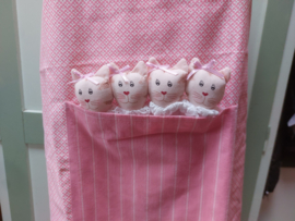 Keukenschort poesjes roze