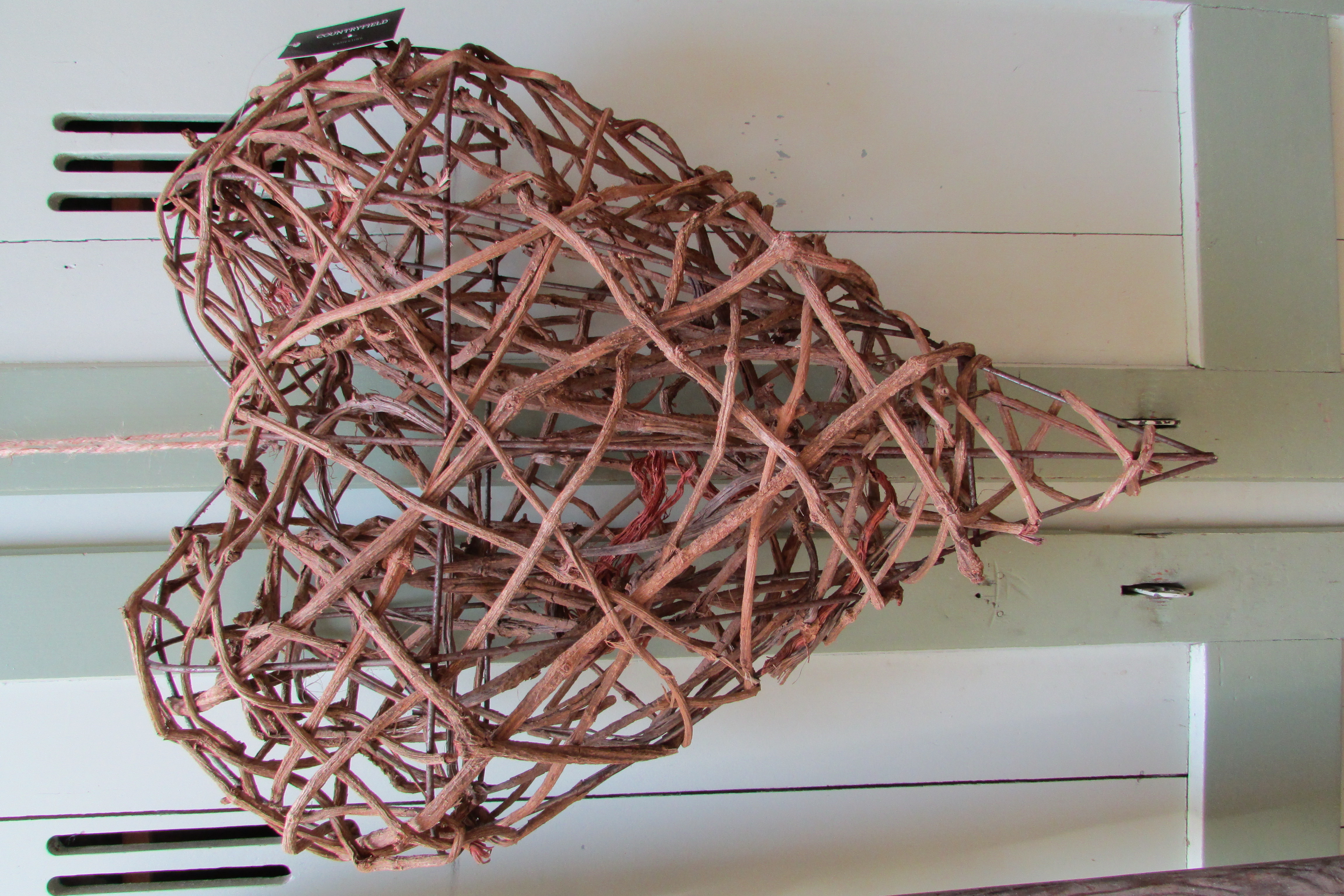 Hart van twijgen naturel  40x50 cm