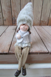 Wintermeisje met bungelbeentjes