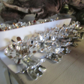 Kerstboomkaarsjes houders zilver (knijpertjes) (nr32)