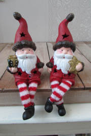 Kerstman met bungelbeentjes (2 stuks) (BB66)