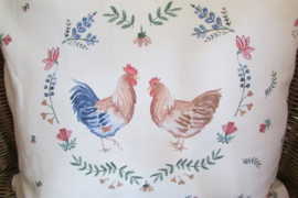 Kussenhoes kip en haan van Clayre en Eef 40x40 cm