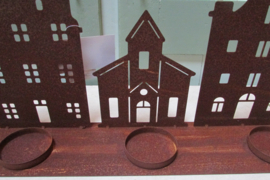 Kaarsenhouder huisdecor 52x20x9 cm