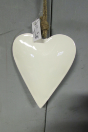 Hart metaal wit-13x13x17 cm