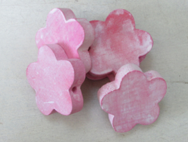 Bloem roze 4 stuks 6 cm