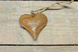 Hartje 4 cm roest (W66)
