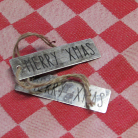 Metalen bordje  MERRY X MAS