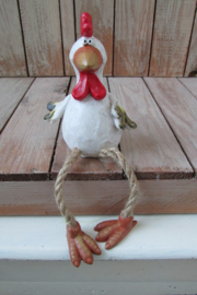 Kip met bungelbeentjes groot 13 cm (BB113)