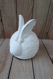 Konijn beton wit 13 cm (nr7)