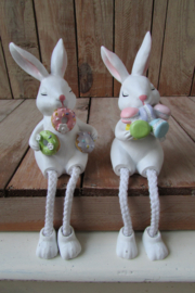 Haasjes pastel met bungelbeentjes 13 cm (BB108)
