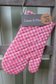 Ovenwant van Linen&More rood/geruit