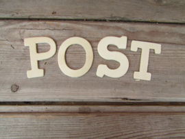 Post losse letters 4 cm hout