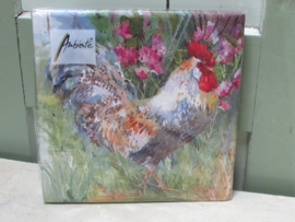 Servetten Aquarell Rooster, normaal formaat