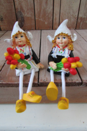 Tulpenmeisjes 8 cm met bungelbeentjes (2 stuks) (BB95)