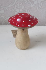 Paddenstoel van hout 10cm (P1)