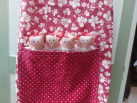 Keukenschort poesjes rood