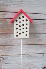 Insectenhuis op steker rood (W27)
