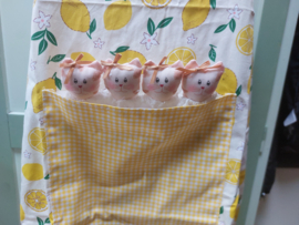 Keukenschort  poesjes citroen