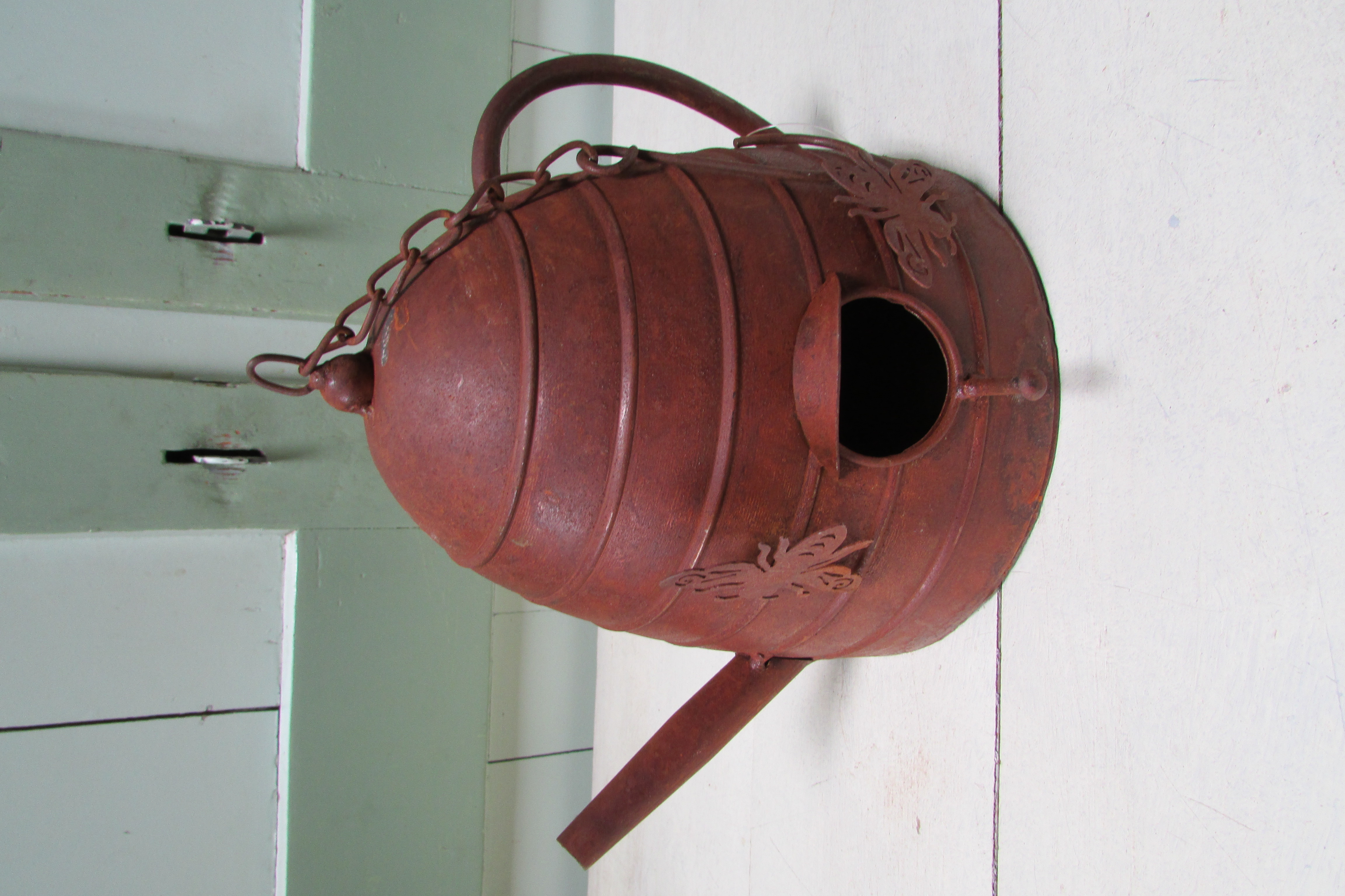Vogelhuisje theepot 18x15 cm