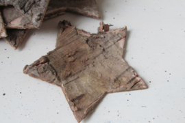Sterretjes van hout 5,5 cm 10 stuks (K15))