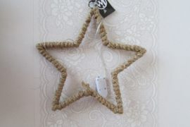 Ster met touw en verlichting 25 cm