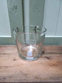 windlicht van glas  11,5 x10 cm