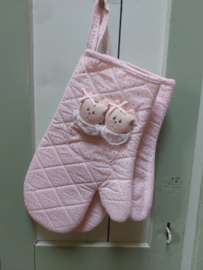 Ovenwant poesjes roze 2 stuks