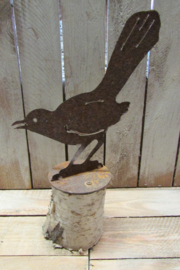 Vogel roest op blok 28x17 cm (W73)