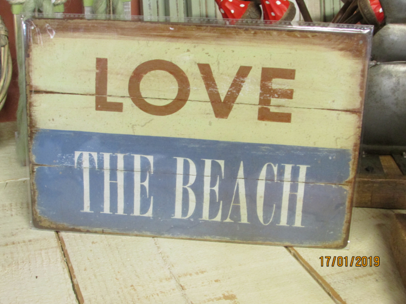 Love the beach tekstbord 30 cm