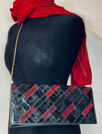 vintage patchwork  lederen tas