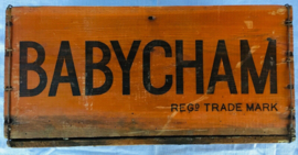 babaycham, origineel houten krat , jaren 70
