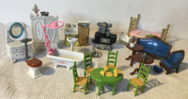 uit 1980,Mattel littles , lot metalen meubeltjes