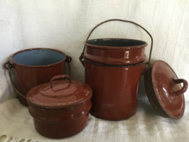 emaille set  2 lunchboxes