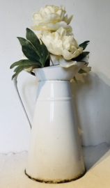 franse brocante grot kan, pitcher. emaille