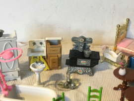 uit 1980,Mattel littles , lot metalen meubeltjes