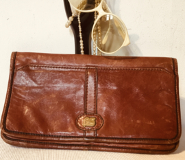 BS lederen  handtas, clutch